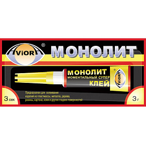 Клей моментальный МОНОЛИТ, 3 г, отрывная мультикарта, 403-001