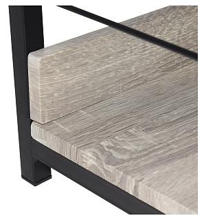 Стеллаж на металлокаркасе BRABIX "LOFT SH-002", 600х350х845 мм, цвет дуб антик, 641232