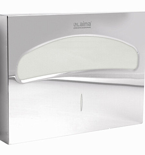 Диспенсер для покрытий на унитаз LAIMA PROFESSIONAL INOX, (V1) 1/2, нержавеющая сталь, зеркальный, 605703
