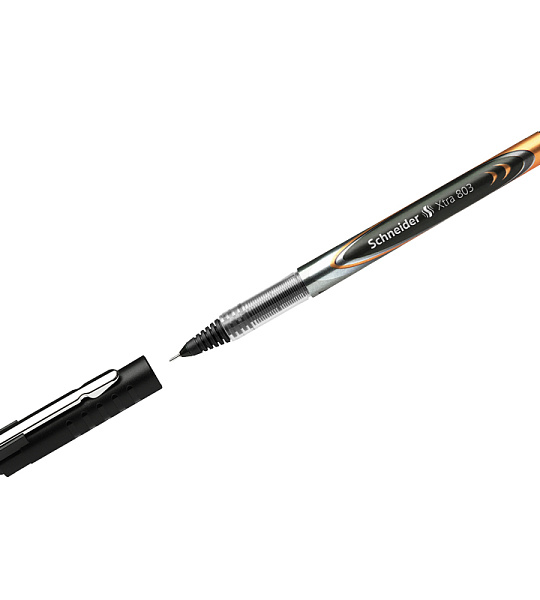 Ручка-роллер Schneider "Xtra 803" черная, 0,5мм, игольчатый пишущий узел, одноразовая