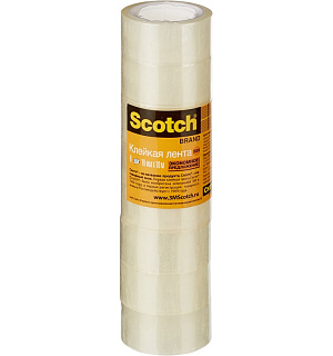 Клейкая лента Канцелярская 3M SCOTCH 508/500 19х10 прозрачная, 8шт.
