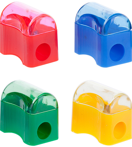 Точилка пластиковая ArtSpace "Сундучок" 1 отверстие, контейнер, ассорти