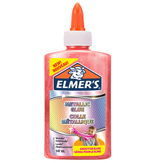 Клей для слаймов Elmers "Metallic Glue", 147мл, розовый, металлик