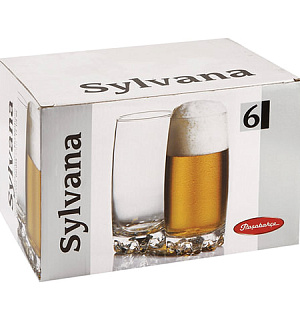 Набор стаканов, 6 шт., объем 375 мл, высокие, стекло, "Sylvana", PASABAHCE, 42812