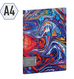 Папка с 10 вкладышами Berlingo "Color Storm", 17мм, 600мкм, с внутр. карманом, с рисунком