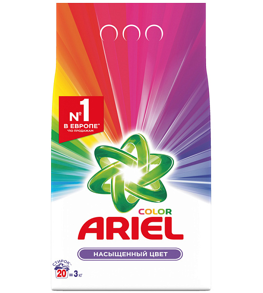 Порошок для машинной стирки Ariel "Color", 3кг