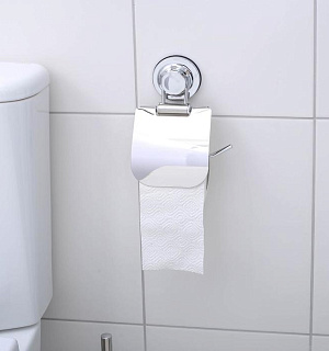Держатель для туалетной бумаги на вакуумной присоске Accoona A11405, цвет хром