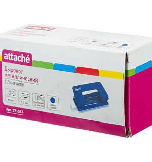 Дырокол ATTACHE 6304 до 12л. с лин, металл., синий