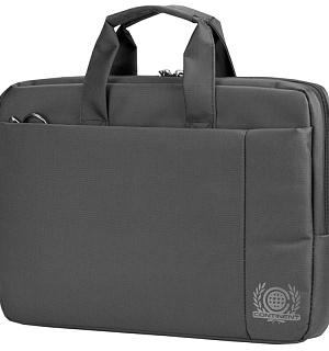 Сумка для ноутбука 15,6" Continent CC-215 GR BK полиэстер, серый, 400*300*60мм