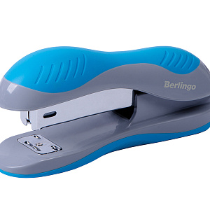 Степлер №24/6, 26/6 Berlingo "Office Soft" до 25л., пластиковый корпус, синий