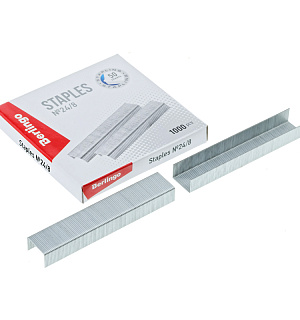 Скобы для степлера №24/8 Berlingo, оцинкованные, 1000шт.