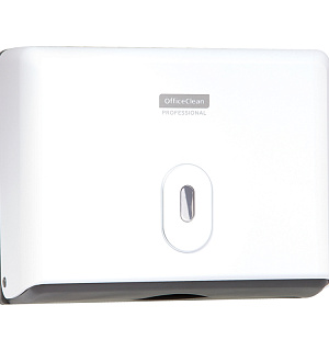 Диспенсер для полотенец листовых OfficeClean Professional (Z-сл.), ABS-пластик, механич., белый