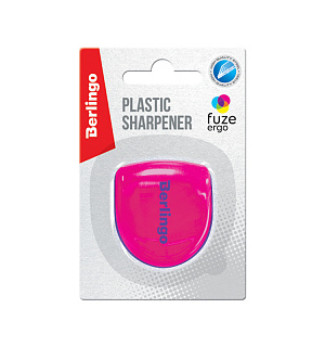 Точилка пластиковая Berlingo "Fuze Ergo" 1 отверстие, контейнер, ассорти, блистер, европодвес