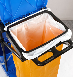 Тележка уборочная OfficeClean Professional ведра 2*20л, 2*11л, отжим, держ. д/мешка, мешок, 2поддона