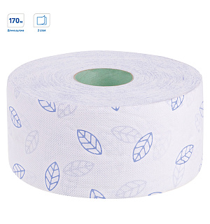 Бумага туалетная OfficeClean "Premium" 2-слойная, мини-рулон, 170м/рул, мягкая, тиснение, белая