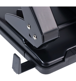 Дырокол Berlingo "Universal" 40л., металлический, черный, с линейкой