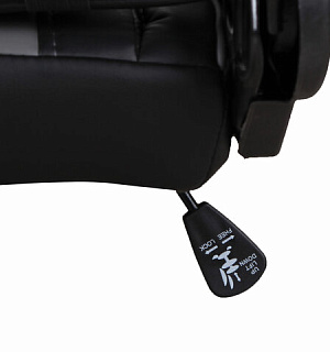 Кресло компьютерное BRABIX "GT Racer GM-100", две подушки, экокожа, черное/серое, 531926