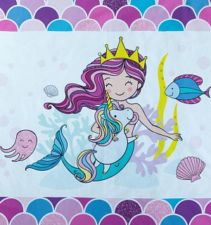 Постельное бельё «Этель» 1.5 сп Really mermaid 143*215 см, 150*214 см, 50*70 см -1 шт,100% хл, бязь