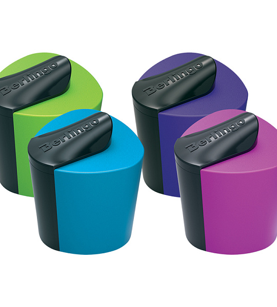 Точилка пластиковая Berlingo "Color Zone" 1 отверстие, контейнер, ассорти