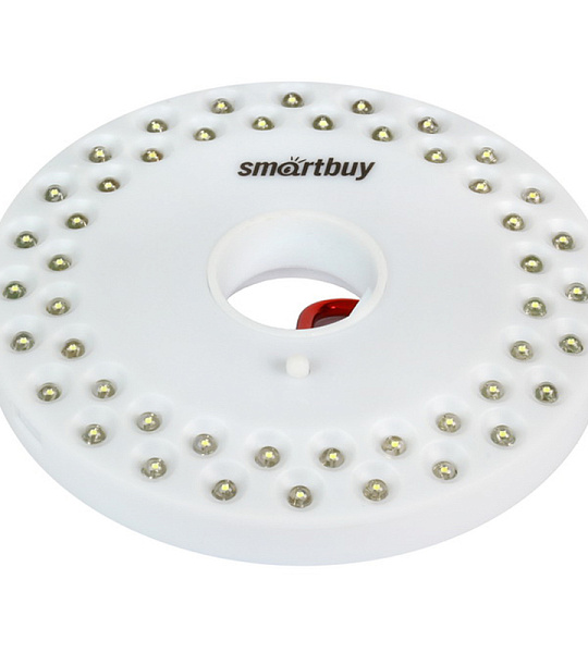 Фонарь Smartbuy SBF-8254-W, с карабином для подвешивания, светодиодный, 48 LED, 3AA (не в комплекте)