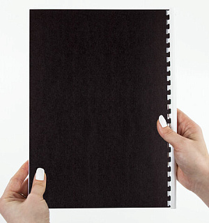 Обложки картонные для переплета, А4, КОМПЛЕКТ 100 шт., тиснение под лен, 250 г/м2, черные, BRAUBERG, 532164