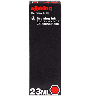 Чернила для изографа Rotring красные, 23мл, картон. упаковка