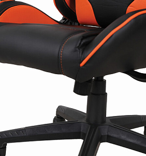 Кресло компьютерное BRABIX "GT Racer GM-100", две подушки, экокожа, черное/оранжевое, 531925