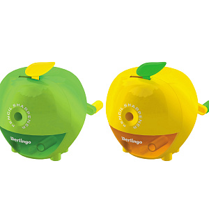 Точилка механическая Berlingo "Яблоко", цвета в асс., пласт. копус, инд. упаковка