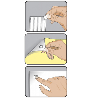 Клейкая лента -масса KORES Gum Fix удаляемая 84 шт/уп 31600