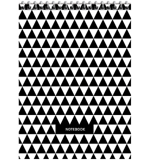 Блокнот А5 60л. на гребне ArtSpace "Узоры. BW Pattern", твердая подложка