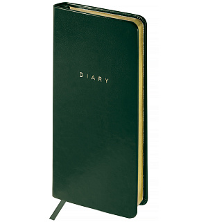 Еженедельник недатированный, карманный, 64л., кожзам, OfficeSpace "Windsor ", зеленый, зол. срез