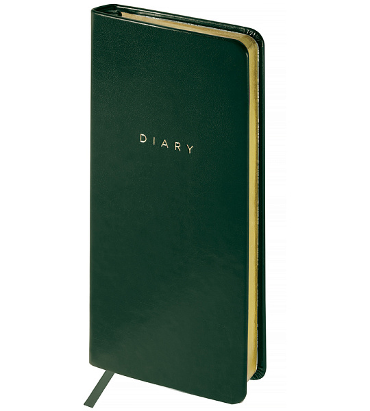 Еженедельник недатированный, карманный, 64л., кожзам, OfficeSpace "Windsor ", зеленый, зол. срез