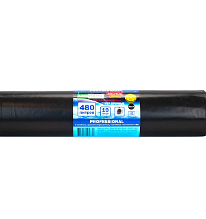 Мешки для мусора 480л Mirpack "Professional" ПВД, 130*170см, 70мкм, 10шт., черные, в рулоне