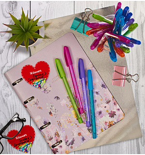 Ручка шариковая Luxor "InkGlide 100 Icy" синяя, 0,7мм, трехгран., корпус ассорти