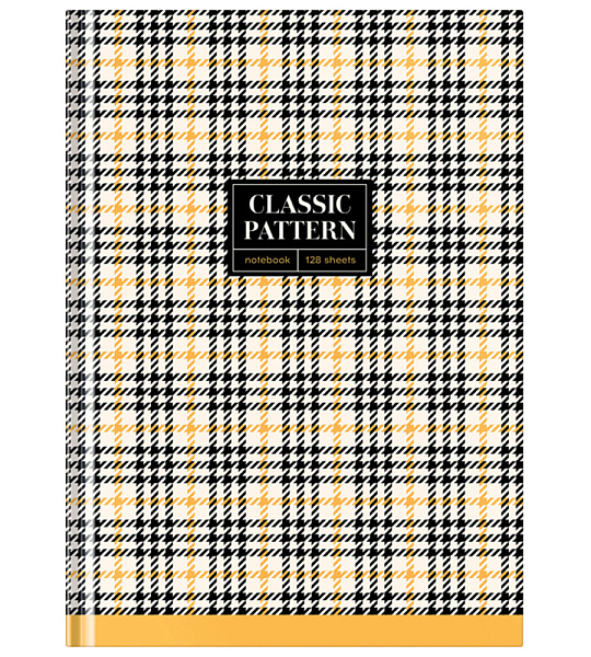 Бизнес-блокнот А4, 128л., OfficeSpace "Узор. Classic pattern", глянцевая ламинация