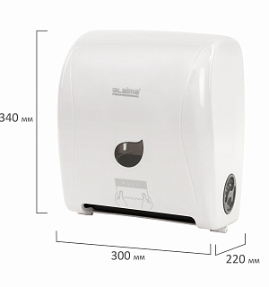 Диспенсер для полотенец в рулонах LAIMA PROFESSIONAL ECO (Система Н1), механический, белый, ABS-пластик, 606550