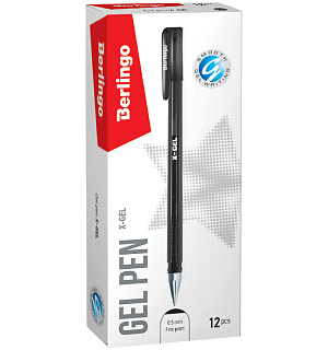 Ручка гелевая Berlingo "X-Gel" черная, 0,5мм