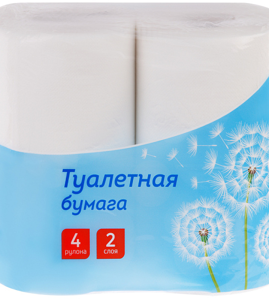 Бумага туалетная OfficeClean, 2-слойная, 4шт., 30м/рул., тиснение, белая