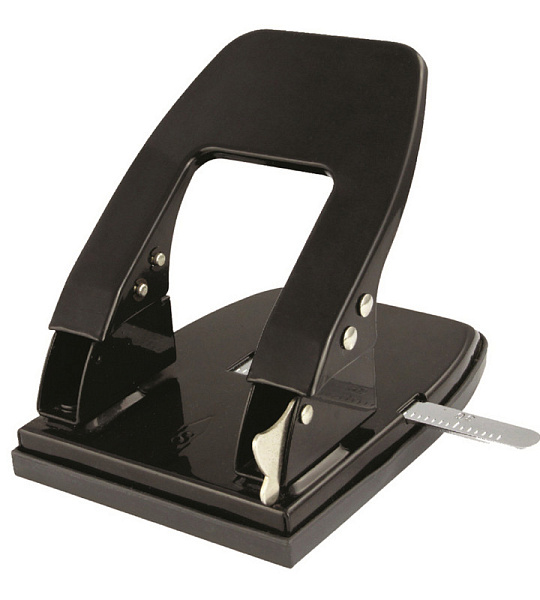 Дырокол Attache Economy до 30 листов, с линейкой, цвет черный