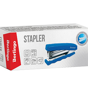Степлер №10 Berlingo "Comfort" до 16л., пластиковый корпус, синий
