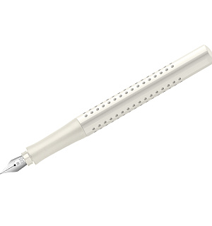 Ручка перьевая Faber-Castell "Grip 2010" синяя, М=0,75мм, трехгран., корпус кокосовое молоко