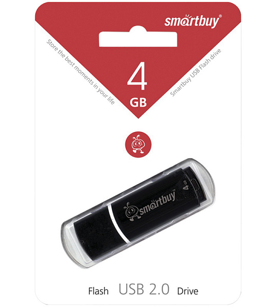 Память Smart Buy "Crown"  4GB, USB 2.0 Flash Drive, черный