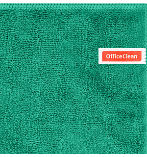 Тряпка для мытья пола OfficeClean "Премиум", зеленая, микрофибра, 50*60см, индивид. упаковка