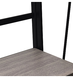 Стеллаж на металлокаркасе BRABIX "LOFT SH-001", 600х300х1250 мм, складной, цвет дуб антик, 641229