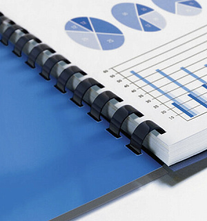 Пружины пластиковые для переплета, КОМПЛЕКТ 100 шт., 19 мм (для сшивания 121-150 л.), черные, BRAUBERG, 530924