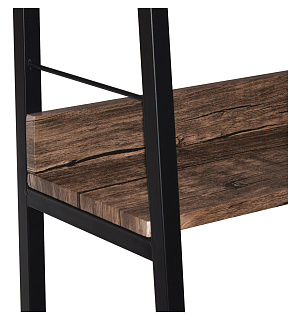 Стеллаж на металлокаркасе BRABIX "LOFT SH-003", 600х350х1500 мм, 5 полок, цвет морёный дуб, 641234