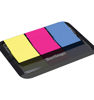 Флажки-закладки Berlingo, 45*20мм, 20л*3 неоновых цвета, в диспенсере