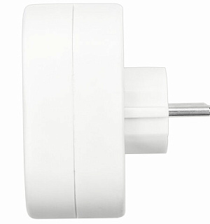 Сетевой тройник SONNEN U-020G, 2 розетки, с заземлением, 16 А, белый, 511442