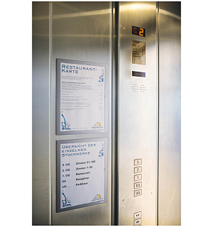 Комплект рамок самоклеящихся магнитных информационных 2шт. Durable "Duraframe" А4, серебристый металлик