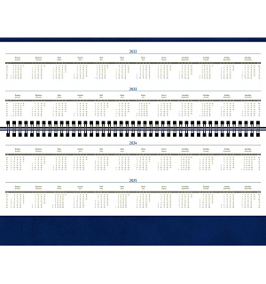Планинг недатированный, 64л., 330*130мм, кожзам, Berlingo "Vivella Prestige", синий